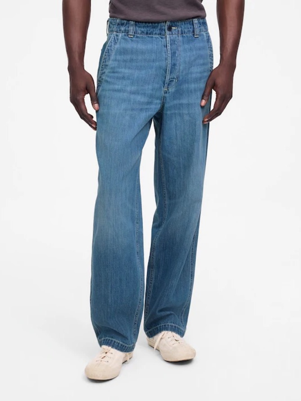 MADEWELL Men’s Patch Pocket linen blend Jeans Summer Denim sz 33 Paladino Wash